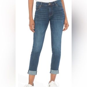 Kut from The Kloth Katy Boyfriend Jeans Straight Leg Size 10